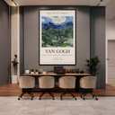 Ver imagem 1 de Quadro Canvas Van Gogh The Olive Trees 90x60cm Mold Preta