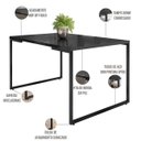 Ver imagem 3 de Mesa de Jantar Rivera Industrial Preto com 4 Cadeiras Eiffel Charles Eames Branco