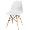 Ver imagem 5 de Mesa de Jantar Rivera Industrial Preto com 4 Cadeiras Eiffel Charles Eames Branco