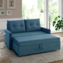 Ver imagem 1 de Sofá Icaria 3 em 1 Sofá Chaise Cama Azul Estofama