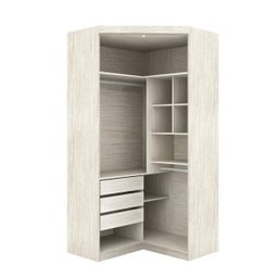 Guarda-Roupa Canto Modulado com Espelho 2 Portas 3 Gavetas Supreme Robel - 2