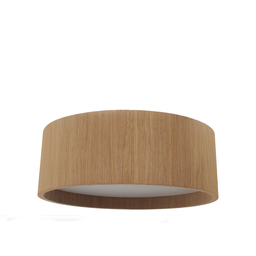 Lustre Plafon Madeira Redondo 25cm - 2 Luzes E27 - Freijó - 1
