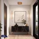 Ver imagem 3 de Lustre Plafon Madeira Redondo 25cm - 2 Luzes E27 - Freijó