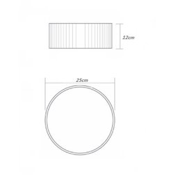 Lustre Plafon Madeira Redondo 25cm - 2 Luzes E27 - Imbuia - 2