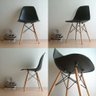 Cadeira Decorativa Eiffel Charles Eames F03 Preto com Pés de Madeira - Lyam Decor - 4