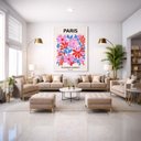 Ver imagem 4 de Quadro Canvas Flower Market Paris 90x60cm Mold Preta