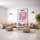 Ver imagem 1 de Quadro Canvas Flower Market Paris 90x60cm Mold Preta