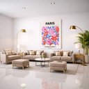 Ver imagem 5 de Quadro Canvas Flower Market Paris 90x60cm Mold Preta