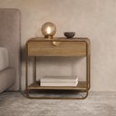 Ver imagem 4 de Mesa de Cabeceira Industrial Orgânico 1 Gaveta Alek A03 Hanover Dourado - Lyam Decor
