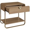 Ver imagem 7 de Mesa de Cabeceira Industrial Orgânico 1 Gaveta Alek A03 Hanover Dourado - Lyam Decor