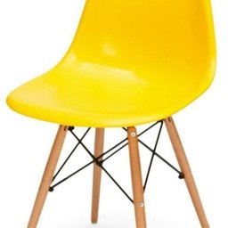 Mesa de Jantar Rivera Industrial Nature com 4 Cadeiras Eiffel Charles Eames Amarelo - 6