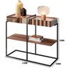 Aparador Decorativo com Mesa de Centro Espelhada Industrial D01 Design Demolição - 7