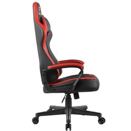 Cadeira Gamer Giratória com Elevação A Gás 2 Almofadas de Apoio Vickers Preto e Vermelho - 3