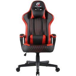 Cadeira Gamer Giratória com Elevação A Gás 2 Almofadas de Apoio Vickers Preto e Vermelho - 2