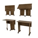 Ver imagem 7 de Escrivaninha Mesa Escritório Dobrável 80cm com Rodízio ME4117