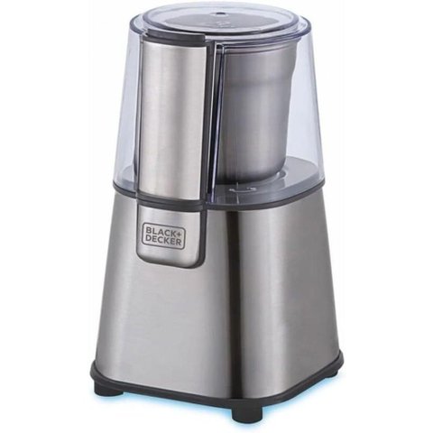 Moedor Elétrico de Grãos e Café MG200 Inox Compacto para Uso Diário Black + Decker 220V