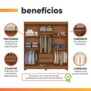 Ver imagem 5 de Guarda Roupas Casal com Espelho 6 Portas 2 Gavetas Talia