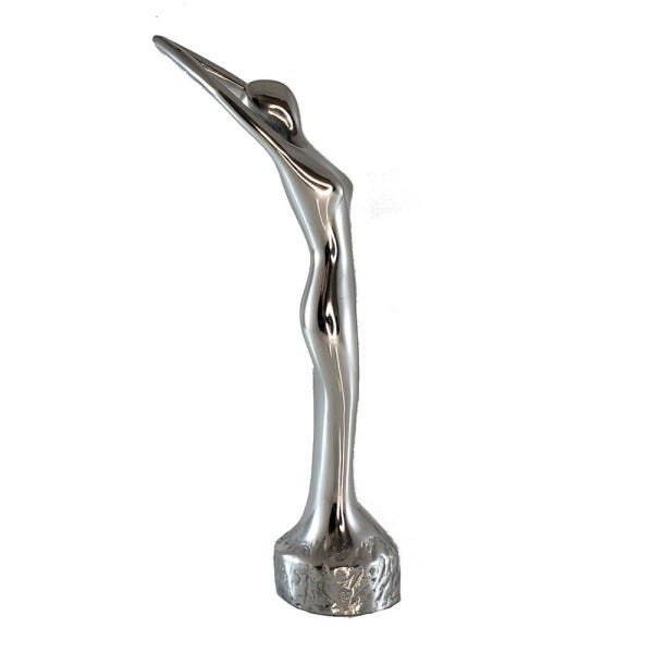 Escultura "Com Classe" em alumínio - 2