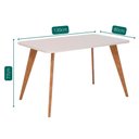 Ver imagem 4 de Mesa Jantar Retangular 1,30 com Vidro Acerola Madeira/off White