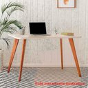 Ver imagem 2 de Mesa Jantar Retangular 1,30 com Vidro Acerola Madeira/off White