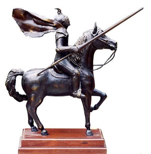 Cavaleiro Medieval Escultura - 1
