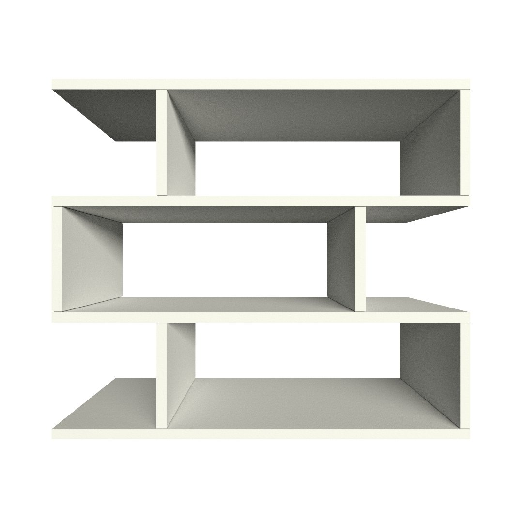 Nicho Zig Minimalista Branco Mdf Organizador Banheiro Lavanderia - Rufatto Decorações - 4