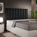 Ver imagem 2 de Cabeceira Cama Box Casal 140 cm Dália W01 Facto Preto Metalizado - Lyam Decor