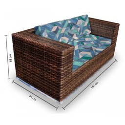 Conjunto Bora Bora - 1 Sofá 2 Lugares + 2 Poltronas + 1 Mesa de Centro - Marajó - 2