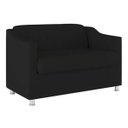 Ver imagem 3 de Namoradeira Decorativa Reforçada Recepção Suede Preto