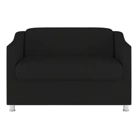 Namoradeira Decorativa Reforçada Recepção Suede Preto