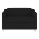 Ver imagem 1 de Namoradeira Decorativa Reforçada Recepção Suede Preto