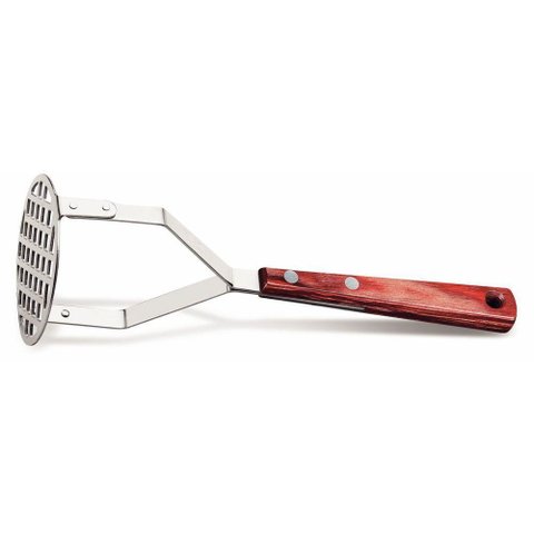 Amassador de Batatas com Lâmina em Aço Inox e Cabo em Madeira Polywood Vermelho