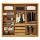 Ver imagem 4 de Cômoda Flora e Guarda Roupa Casal Dalila 32415 Cinamon Touch Off White Flex - Demóbile