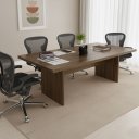 Ver imagem 1 de Mesa para Reunião 6 Lugares 200x100cm Marrom/Nogal