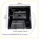 Ver imagem 4 de Tanque De Lavanderia Marmorite 40L Com Gabinete 100% Mdf