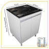 Tanque De Lavanderia Em Inox 46l Com Balcão 2 Portas 100%Mdf - 2