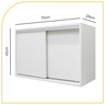 Armário Aéreo Multiuso 70cm 2 Portas de Correr 100% MDF - 2