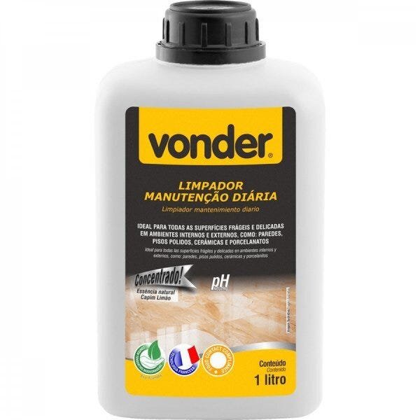 Limpador manutenção diária biodegradável 1 litro Vonder - 1