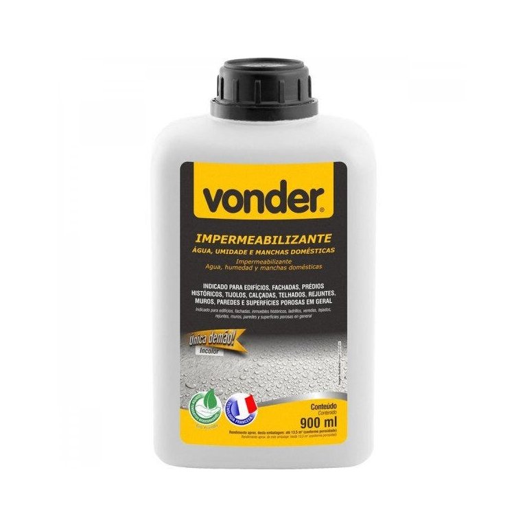 Impermeabilizante contra água umidade e manchas naturais biodegradável 900 ml Vonder