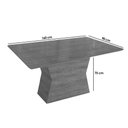Ver imagem 4 de Mesa de Sala Jantar Tília C/ Tampo Madeirado C/ Vidro 90x160cm Nogueira/off White/vidro Off White