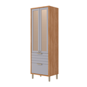 Ver imagem 1 de Cristaleira de Cozinha Eloise 3 Portas Vidro Reflecta e 1 Basculante 70cm 100% Mdf