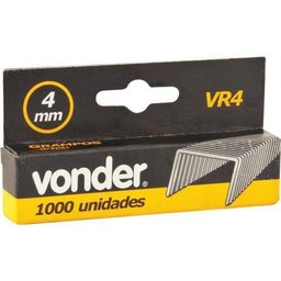 Grampo 4mm Reto P/ Grampeador Manual C/ 1000 Pç Vr-4 Vonder - 2