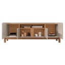 Ver imagem 3 de Rack Bancada Lizz 190cm Off White-Cedro para até 60? - Casa D Off White-Cedro