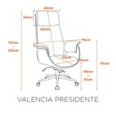Ver imagem 3 de Kit com 2 Cadeiras Office Diretor com Revestimento Couro e Base em Aço Cromado Valencia Cinza/Nude