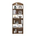Ver imagem 6 de Conjunto Home Office Escrivaninha Nomad e Estante Arco 10 Nichos Marrom/Cinamomo/Off White