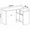 Ver imagem 3 de Conjunto Home Office Escrivaninha Nomad e Estante Arco 10 Nichos Marrom/Cinamomo/Off White