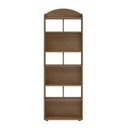 Ver imagem 5 de Conjunto Home Office Escrivaninha Nomad e Estante Arco 10 Nichos Marrom/Cinamomo/Off White