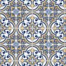 Papel de Parede Lavável Azulejo Português Vintage Azul 9m - 1