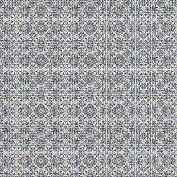 Papel de Parede Lavável Azulejo Português Vintage Azul 9m - 6