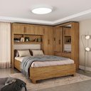 Ver mais imagens de Guarda Roupa Sevilha Premium com Cama Casal Carioca Móveis Cinamomo